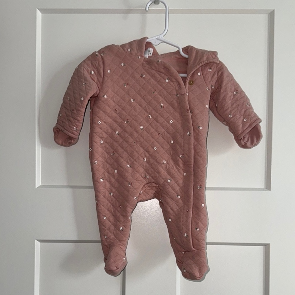 Carter's Pink Quilted Footie One Piece
